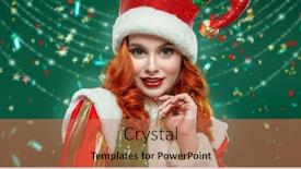  Presentation with fairy tales - Presentation theme enhanced with portrait-of-a-merry-beautiful background and a coral colored foreground