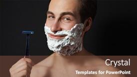  Presentation with aged - Slides featuring portrait-of-a-mid-aged background and a tawny brown colored foreground