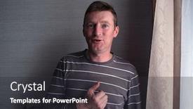  Presentation with appearance - Cool new presentation theme with portrait-of-a-middle-aged backdrop and a dark gray colored foreground