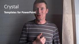  Presentation with appearance - PPT layouts consisting of portrait-of-a-middle-aged background and a gray colored foreground