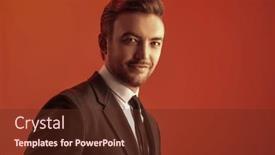  Presentation with space suit - Presentation theme consisting of portrait-of-a-middle-aged background and a tawny brown colored foreground