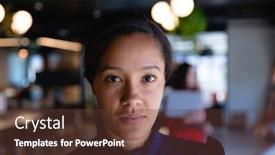  Presentation with navy blue - Presentation having portrait-of-a-mixed-race background and a tawny brown colored foreground