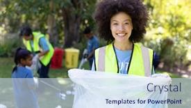  Presentation with race - Presentation having portrait-of-a-mixed-race background and a sky blue colored foreground