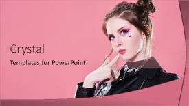  Presentation with studio - Slides with portrait-of-a-modern-e background and a coral colored foreground