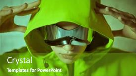  Presentation with hip - PPT layouts enhanced with portrait-of-a-modern-hip background and a tawny brown colored foreground