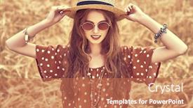  Presentation with bohemian - Amazing presentation having portrait-of-a-modern-hippie backdrop and a coral colored foreground