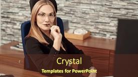  Presentation with modern elegant - Presentation featuring portrait-of-a-modern-successful background and a tawny brown colored foreground