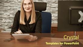  Presentation with modern elegant - Theme featuring portrait-of-a-modern-successful background and a tawny brown colored foreground