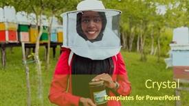  Presentation with muslim - Theme consisting of portrait-of-a-muslim-investitor background and a tawny brown colored foreground