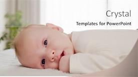  Presentation with old clothes - Slide deck enhanced with portrait-of-a-newborn-baby background and a white colored foreground