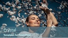  Presentation with nature countryside - Amazing theme having portrait-of-a-nice-female backdrop and a ocean colored foreground