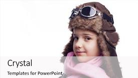  Presentation with medical pill medicine white blue - Audience pleasing PPT layouts consisting of portrait of a pilot child backdrop and a  colored foreground