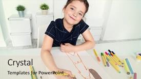  Presentation with pretty girl - Theme with portrait of a pretty cute background and a lemonade colored foreground