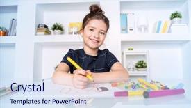  Presentation with pretty girl - Amazing slides having portrait of a pretty cute backdrop and a sky blue colored foreground