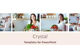  Presentation with glass - PPT theme enhanced with portrait-of-a-pretty-woman background and a lemonade colored foreground