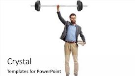  Presentation with professor - Beautiful slide deck featuring portrait of a professor lift backdrop and a white colored foreground