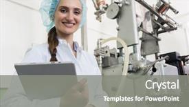  Presentation with quality control inspection - Beautiful theme featuring portrait of a quality control backdrop and a gray colored foreground