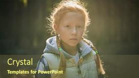  Presentation with ecotourism - Slide set consisting of portrait-of-a-red-haired background and a tawny brown colored foreground