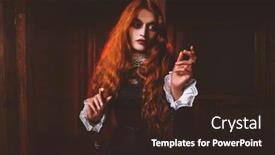  Presentation with force - Audience pleasing slide deck consisting of portrait-of-a-redhead-scary backdrop and a wine colored foreground