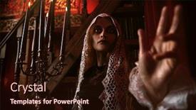  Presentation with candles - Slide deck consisting of portrait-of-a-redhead-witch background and a wine colored foreground