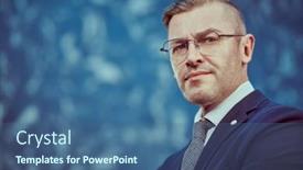  Presentation with space suit - Cool new slides with portrait-of-a-respectable-mature backdrop and a ocean colored foreground