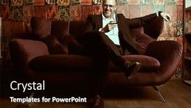  Presentation with rich man - Presentation design featuring portrait-of-a-respectable-middle background and a black colored foreground