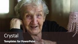  Presentation with old - PPT theme having portrait-of-a-retired-old background and a tawny brown colored foreground