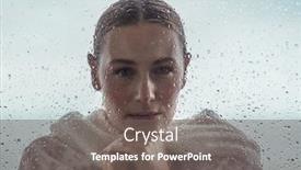  Presentation with house window - Amazing slide deck having portrait-of-a-sad-woman backdrop and a gray colored foreground