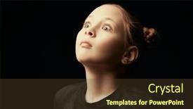  Presentation with black children - Presentation design with portrait-of-a-scared-surprised background and a tawny brown colored foreground