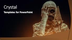  Presentation with mythology - Cool new theme with portrait-of-a-scary-egyptian backdrop and a black colored foreground