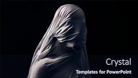  Presentation with ghost - Audience pleasing presentation theme consisting of portrait-of-a-scary-ghost backdrop and a wine colored foreground