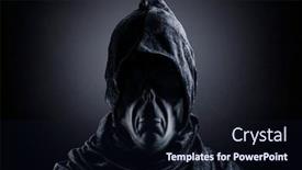  Presentation with alien - Audience pleasing slide deck consisting of portrait-of-a-scary-humanoid backdrop and a wine colored foreground