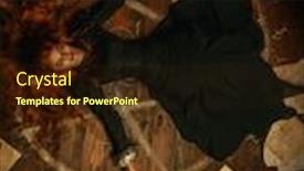  Presentation with force - Beautiful presentation theme featuring portrait-of-a-scary-witch backdrop and a wine colored foreground