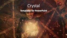  Presentation with force - Colorful presentation theme enhanced with portrait-of-a-scary-witch backdrop and a tawny brown colored foreground