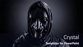  Presentation with scary - Theme having portrait-of-a-scary-witch background and a wine colored foreground