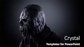  Presentation with zombie - Cool new presentation theme with portrait-of-a-scary-zombie backdrop and a black colored foreground