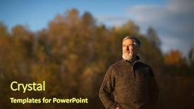  Presentation with outdoors - Amazing slide deck having portrait of a senior man backdrop and a tawny brown colored foreground