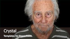  Presentation with black senior citizen - Amazing slides having portrait of a senior man backdrop and a  colored foreground