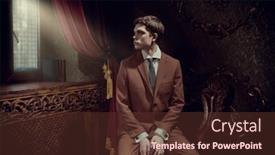  Presentation with apartments - Presentation theme consisting of portrait-of-a-serious-well background and a tawny brown colored foreground