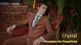  Presentation with apartments - Slide deck with portrait-of-a-serious-well background and a tawny brown colored foreground