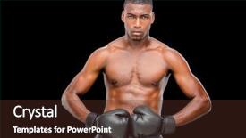  Presentation with boxer - Slide deck featuring black kitten with a white mark in a pumpkin on a background of ivy background and a tawny brown colored foreground