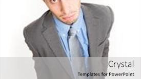  Presentation with tired - Presentation design having portrait-of-a-sick background and a light gray colored foreground