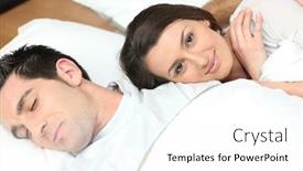  Presentation with portrait of a sleeping sloth - Beautiful PPT layouts featuring portrait of a sleeping couple backdrop and a white colored foreground