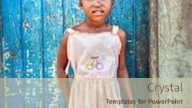  Presentation with village - Amazing presentation theme having portrait-of-a-small-african backdrop and a soft green colored foreground