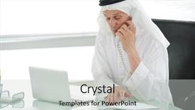  Presentation with arabic music arab man playing - Slide deck with portrait of a smart arabic background and a light gray colored foreground