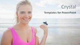  Presentation with water sports - Audience pleasing PPT layouts consisting of delicious wedding soup with meatball risini pasta carrots and spinach in white wide rim bowl with spoon on chopping board toasted bread crostini and spices on background view from above close-up backdrop and a coral colored foreground