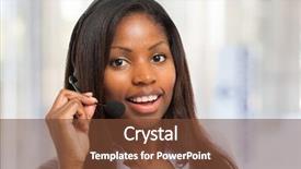  Presentation with customer nonconformance - Slide set consisting of portrait of a smiling customer background and a tawny brown colored foreground