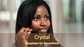  Presentation with portrait happy family smiling - PPT theme with portrait of a smiling customer background and a tawny brown colored foreground