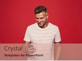 Portrait Of A Smiling Man PPT template 83 | CrystalGraphics