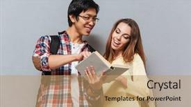  Presentation with multicultural malaysia - Amazing PPT layouts having portrait of a smiling multicultural backdrop and a coral colored foreground